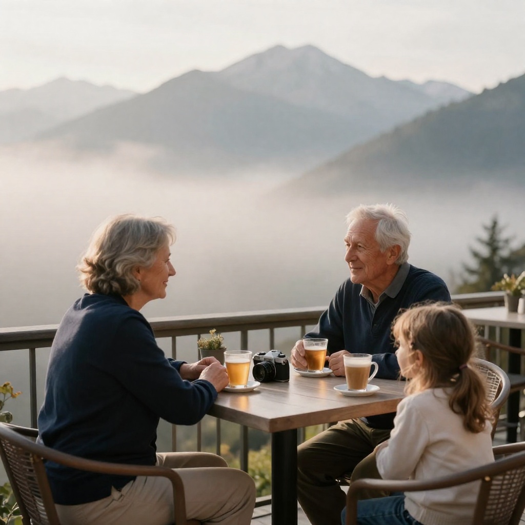 A shared alpine moment honouring parents and family